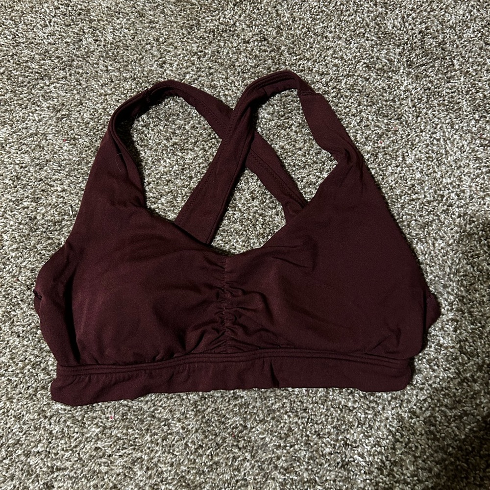 aerie Seamless Crossback Bralette - Maroon